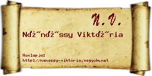 Nánássy Viktória névjegykártya